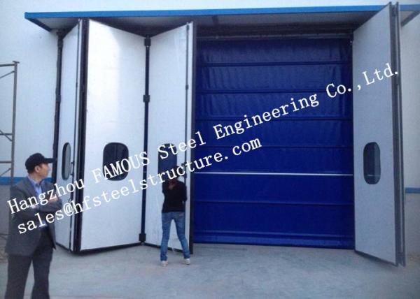 Aesthetic Aluminum Alloy Industrial Garage Doors Folding For Warehouse , Simple