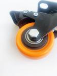 Orange Plastic PVC/PU Furniture Caster Wheel Hole Distance 9*6.2mm/11*8.2mm/12*8
