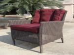 Plastic Rattan Garden Dining Sets , Strong Brown Dining Table Set