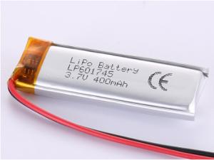 Wholesale Long-lasting Energy Lithium Cobalt Oxides LP601745 3.7V 400MAH Battery with 12 Months Guarantee from china suppliers