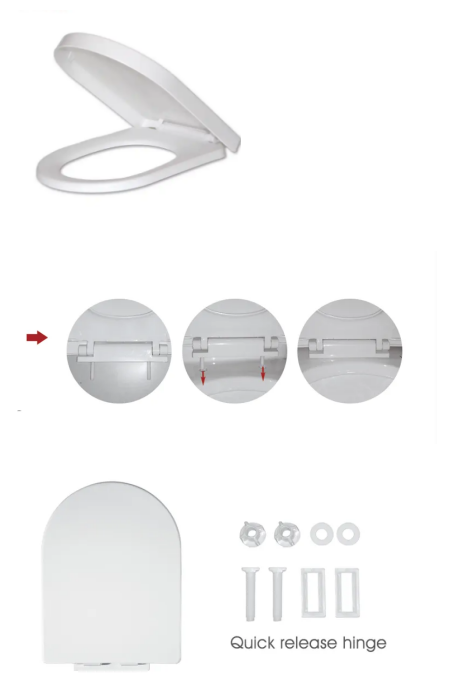 Polypropylene Materials Soft Close Toilet Seat Cover For Modern Family Bathroom Needs