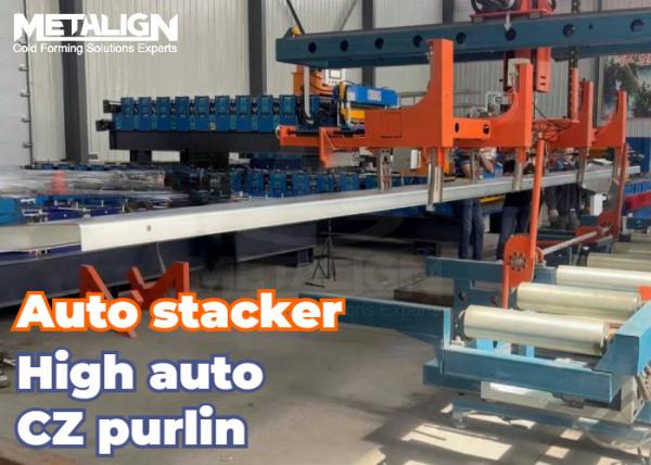 Quality Magnetic Arm Purlin Stacking Line With Smart Flipping Function for sale