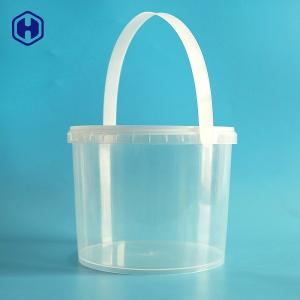 China Clear 3L IML Bucket Round Food Packaging Recycled Plastic Tubs on sale