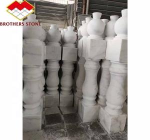 Wholesale Polished Surface Finished Handrail Column for Home Decorations in Guangxi White Marble from china suppliers