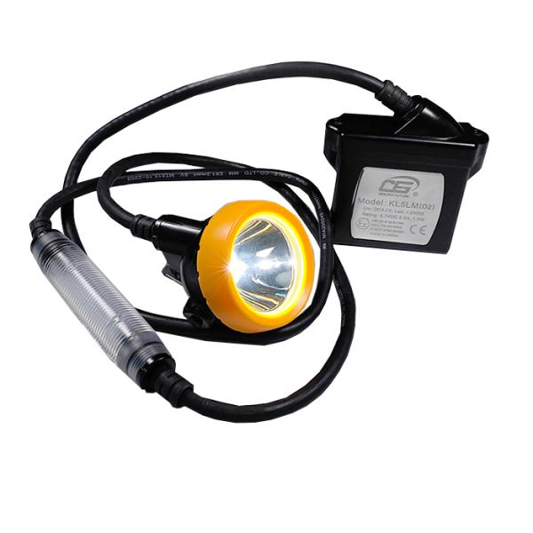 20000Lux IP68 Waterproof LED Mining Headlamp with Blue Rear Light
