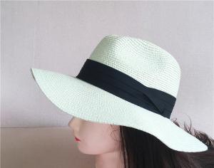 Wholesale 2017 Hot Colorful Boater Straw Hat With High Quality Wholesale   100% wheat straw color  coffee&white  etc from china suppliers