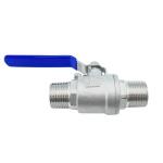 Q11F-16/64P 304 Stainless Steel 2PC Double Male Thread Ball Valve for Water