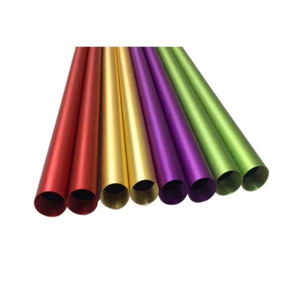 Colorful Al6061 Al6063 Blasted Alloy Tubing Aluminum Anodized Pipes Round