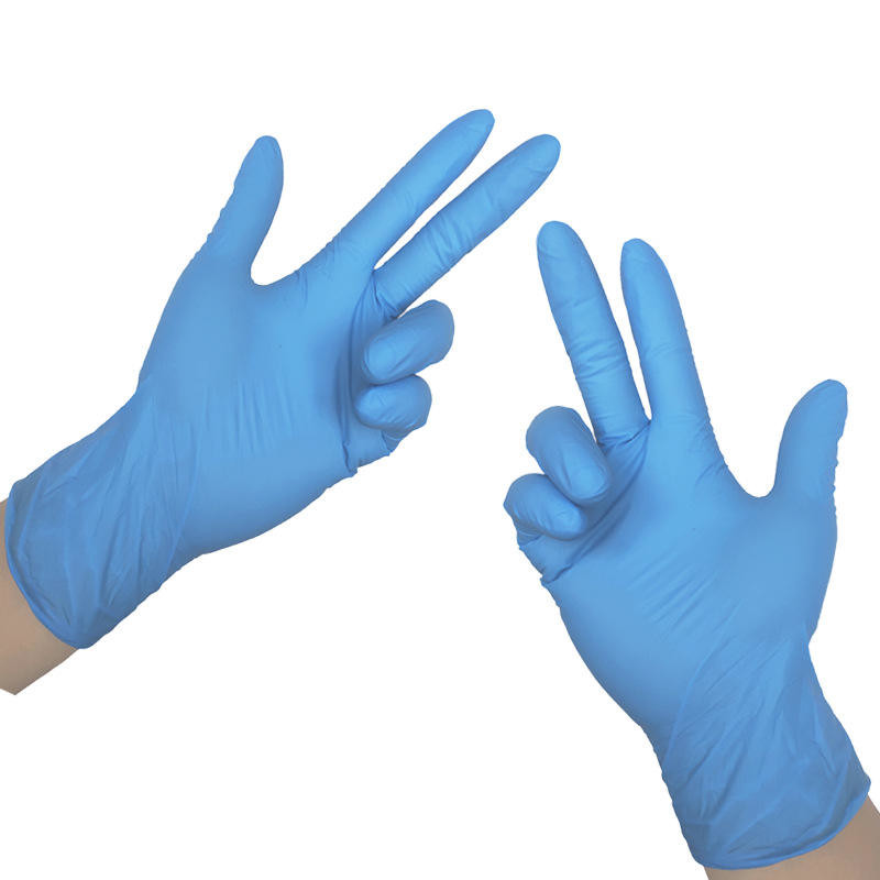 ISO9001 11'' Inspection Disposable Nitrile Gloves Powder Free Large