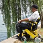 ISO13485 6 km/H Lightweight Foldable Electric Wheelchair