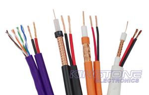Wholesale RG59/U CCTV Coaxial Cable 95% BC Braid with BC Power , Siamese CMR Rated Cable from china suppliers