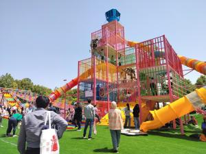 Wholesale Large Play Structures Slides Playground Set Equipment community Parks from china suppliers