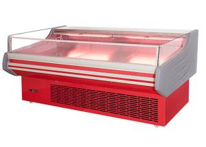 Wholesale Glass Curved Refrigerated Fresh Meat Showcase Frost Free Multifunctional from china suppliers