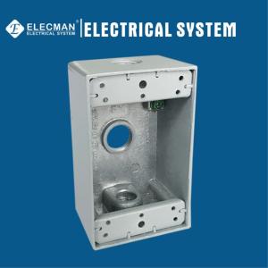 Wholesale Aluminum 1 Gang Electrical Weatherproof Outlet Boxes With 3 Outlet Holes from china suppliers