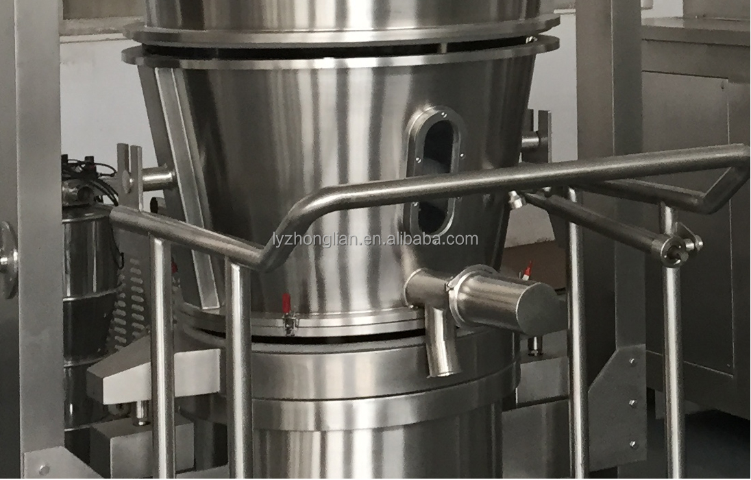 Vertical Fluid Bed Dryer for Sea Salt Powder Particle Drying in 3850*800*2300mm Size