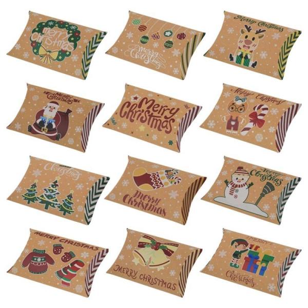 Custom Logo Kraft Paper Mailer Box for Christmas Candy Express Packaging