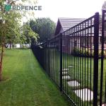 Residential Metal Picket Fence Panel Black Powder Coated square Tube Anti Rust