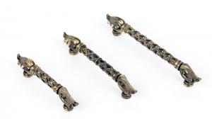 Wholesale High End Hardware Pull Handles Floral Openwork Pattern 24K Gold Plated from china suppliers