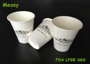 Wholesale White Cold Drink Paper Cups , Black Logo Printing custom printed paper cups 12oz from china suppliers