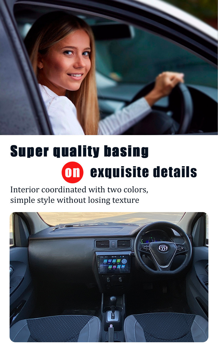 2024 Electriccar Max Range 400km Autos Electric 4 Wheel Solar Panel Car LHD Front Logo Rear Driver Position