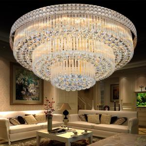 Wholesale E14 Light Source Iron Crystal Ceiling Light for Modern Hotel and Home Design from china suppliers