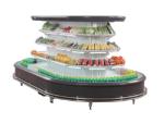 Best selling commercial multideck vegetables vertical display showcase with