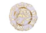 Irregular Flower Design Embossed Crystal Dessert Plates 32cm For Wedding
