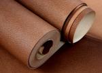 European Style Washable Vinyl Wallpaper with 3D Effect Leather Pattern , SAC
