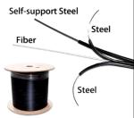 1 Core FTTH Fiber Optic Cable G657a Double Steel Fire Resistant