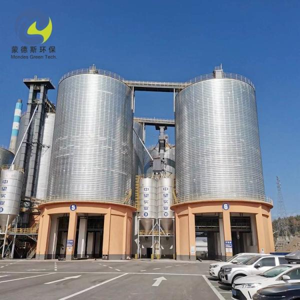 Customizable Design Spiral Steel Silo For Flyash Storage , Galvanized Steel Fly