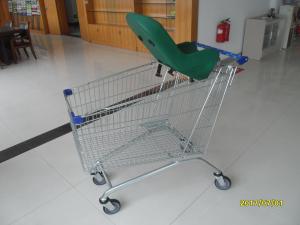 Wholesale Anti Theft 210L Supermarket Shopping Trolley With Baby Capsule GS / ROSH from china suppliers