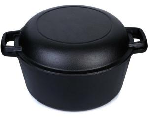Wholesale Pre Seasoned Cast Iron Skillet and 4.8L Double Dutch Oven Set from china suppliers