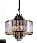 ISO9001 BSCI Energy Saving Smokey Gray Crystal Commercial Chandelier Custom