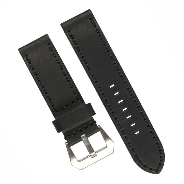 ROHS Mens Watches Leather Band , OEM Stitched Leather Watch Strap With Pre V