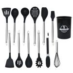 Silicone Kitchen Cooking Utensils Set With Holder Silicone Cooking Utensils Set