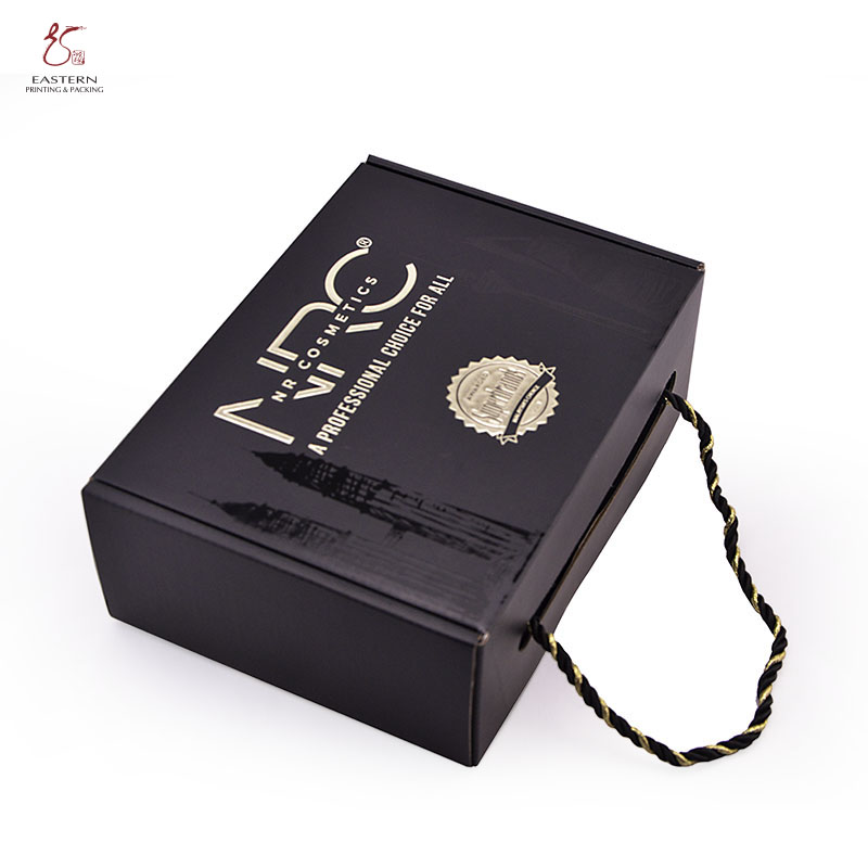 Empty Recyclable Mailer Corrugated Paper Box With Rope Handle