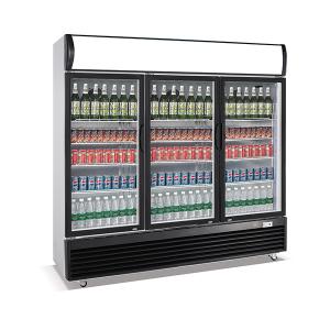 Wholesale 1330L Vertical Three Door Beverage Display Cooler Low Energy Consumption from china suppliers
