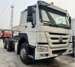 Wholesale Used Diesel Trucks White Color 6×4 Drive Model Weichai Engine 430hp 12 Gears Standard Cabin Howo Tractor from china suppliers