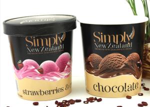 Wholesale PE Coated Personalize Paper Frozen Yogurt Cups With Paper Lids And Spoon from china suppliers