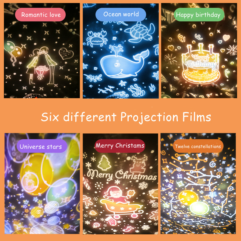 New Crown Duck projection Night Light Colorful Rotate Music box Projector With Remote control For Kids Holiday Decor Gi