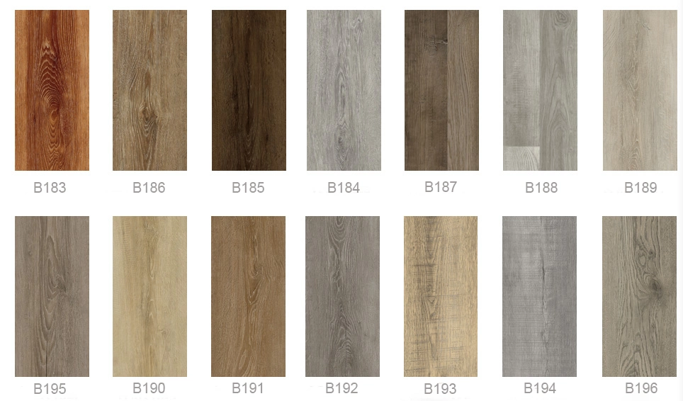 Wood Look Marble Pattern and Fabric Texture SPC Flooring 7'' x 48'' 180x1220mm Indoor