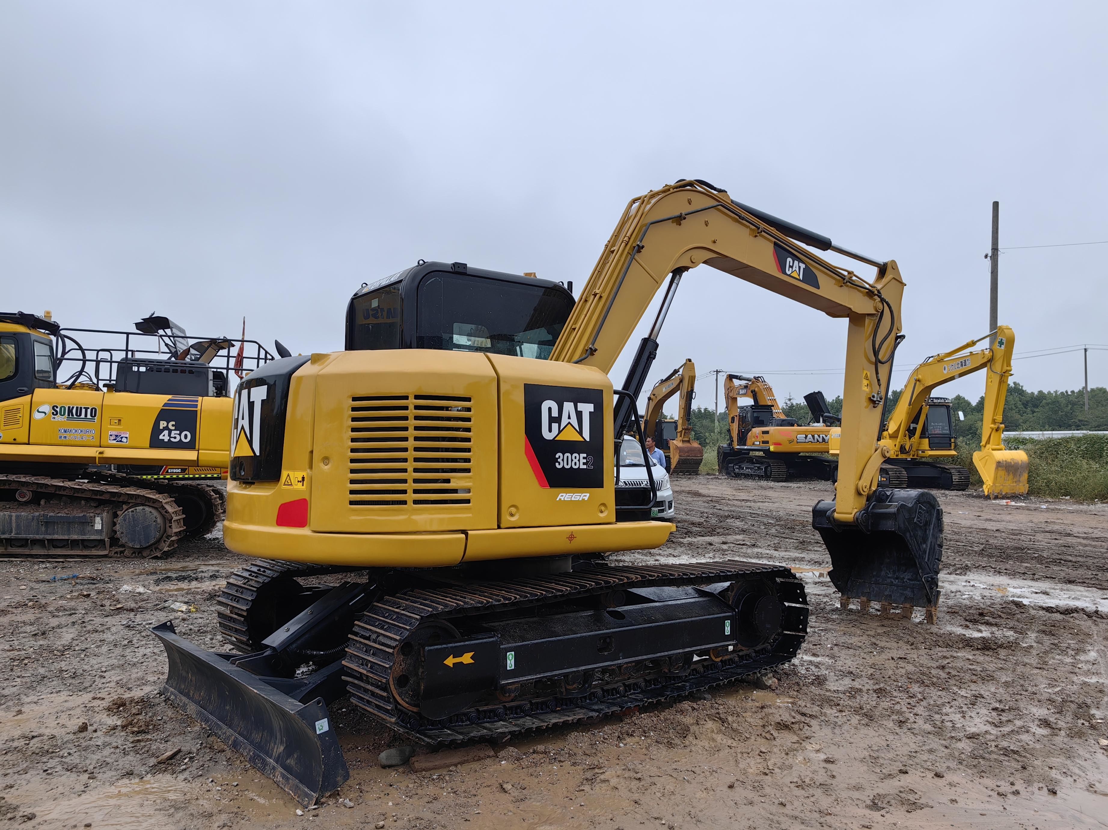 8Ton Mini Used Cat 308E Excavators Powerful Engine Tracked Machinery