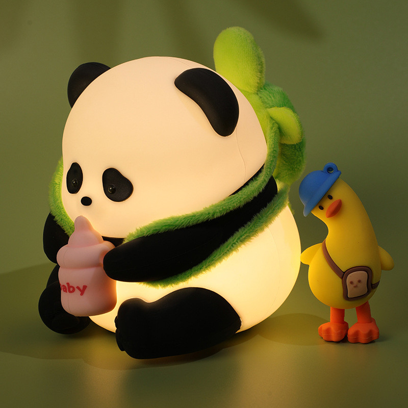 Panda Night Light For Kids Tap Control Rechargeable Sleep Timer Battery Baby Feeding Nursery Nightlight For Kids Room