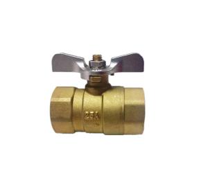 Wholesale 1'' NPT Female And Femlae Brass Female Ball Valve With Butterfly Handle from china suppliers