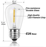 E26 E27 Vintage Light Bulbs 1W 2W S14 Edison Bulb String Lights 2200K