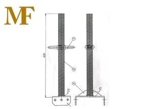 Wholesale Scaffolding Korea 42.7mm U Head Jack Base 600mm Length from china suppliers