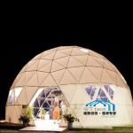 Transparent Geodesic Dome Tent Galvanized Tubes Outside Hotel House Use