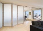 Folding Commercial Aluminium Doors Frost Glass Aluminum Accordion Door