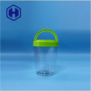 Wholesale Best Sales Large Round Airtight Transparent Handle Lid PET Plastic Food Candy Jars from china suppliers