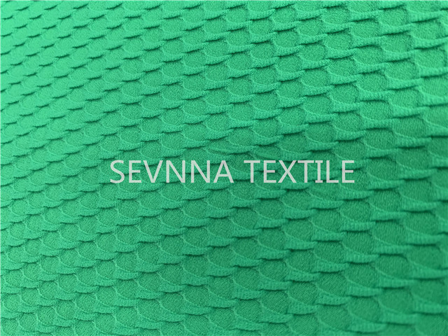 Grass Green 250gsm Recycled Swimwear Fabric Solid Athletic Beach Party